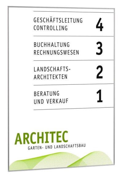 SignSystems® Türschild New Age Metall silber DIN A3, 1 St.
