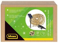 Idena 100er Seil Solar LED Lichterkette braun 14,0 m, 1 St.