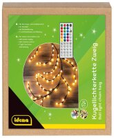 Idena 120er Kugel-Zweige LED Lichterkette braun 7,0 m, 1 St.