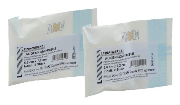 LEINA-WERKE Augenkompressen REF 61252 weiß 5,6 x 7,2 cm, 2 St.