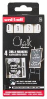 uni-ball Chalk PWE-5M Kreidemarker weiß 1,0 - 2,0 mm, 4 St.