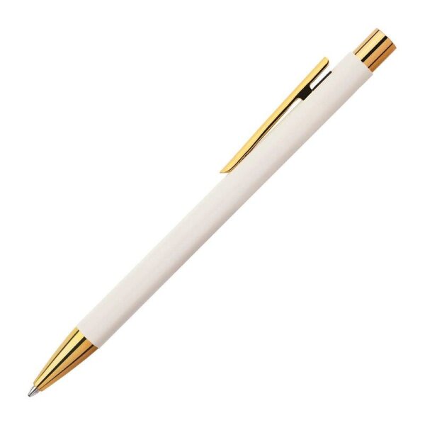FABER-CASTELL Kugelschreiber Neo Slim marshmallow/gold, Schreibfarbe: schwarz, 1  ( 141445 )