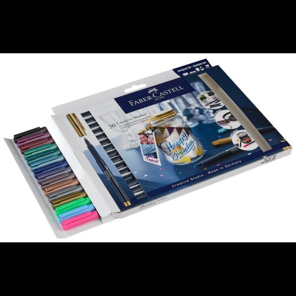FABER-CASTELL Lackmarker farbsortiert 1,5 mm, 30 St.  ( 160730 )