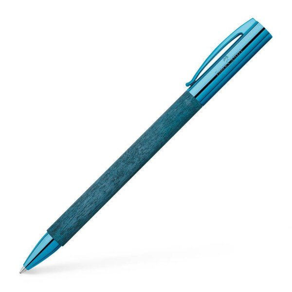 FABER-CASTELL Kugelschreiber Ambition blue wood, Schreibfarbe: schwarz, 1 St.