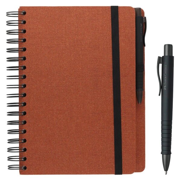 FABER-CASTELL Notizbuch ca. DIN A5 blanko, sienna Hardcover 180 Seiten, 1 Set