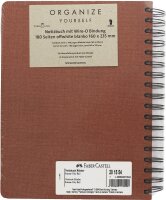 FABER-CASTELL Notizbuch ca. DIN A5 blanko, sienna Hardcover 180 Seiten, 1 Set