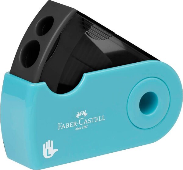 FABER-CASTELL Linkshänder Dosenspitzer doppelt Sleeve schwarz