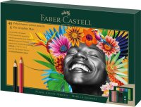 FABER-CASTELL Polychromos & Pitt Graphite Matt Malset farbsortiert, 50 St.