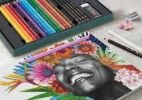 FABER-CASTELL Polychromos & Pitt Graphite Matt Malset farbsortiert, 50 St.
