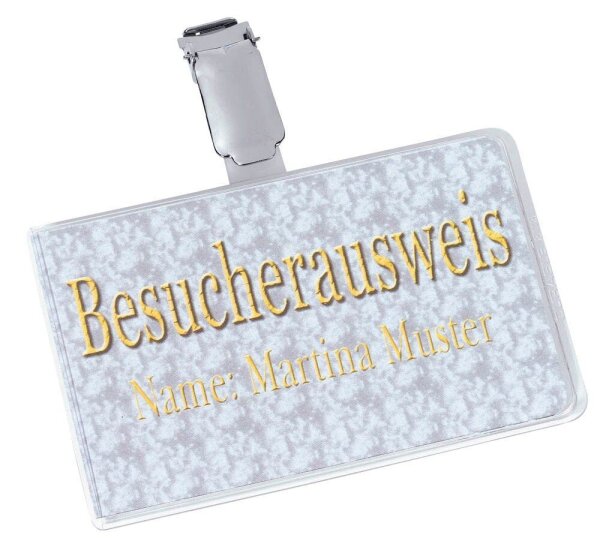 DURABLE Namensschilder mit Clip 9,0 x 5,4 cm, 25 St.