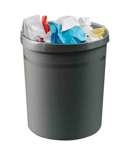 HAN Grip Papierkorb 18,0 l dunkelgrau, 1 St.