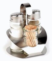 APS Salz- & Pfefferstreuer-Set transparent/silber...