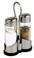 APS Salz- & Pfefferstreuer-Set transparent/silber...