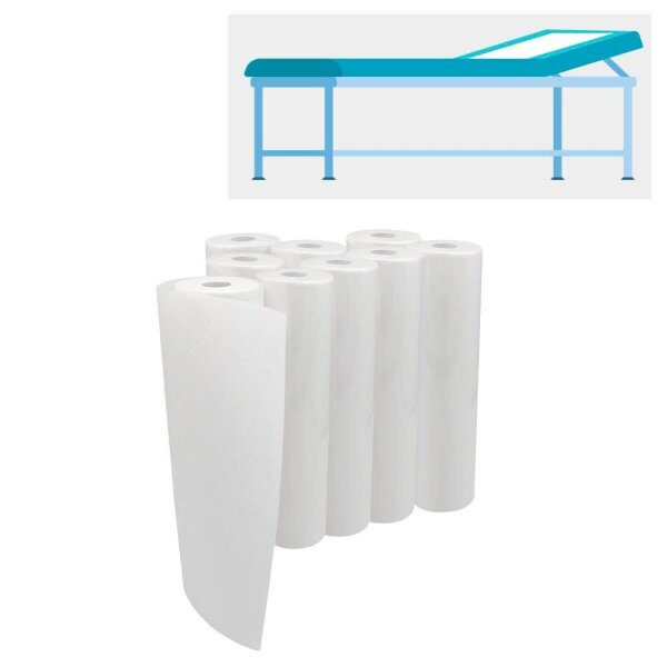 FRIPA Ärztekrepp duo-line+ 2-lagig weiß 39,0 cm x 50,0 m, 9 Rollen
