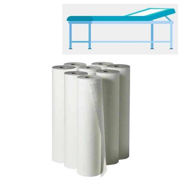 FRIPA Ärztekrepp classic-line 1-lagig weiß 50,0 cm x 50,0 m, 9 Rollen