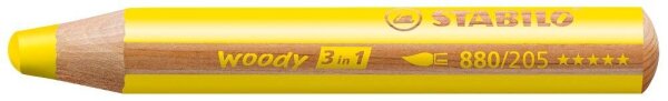 STABILO woody 3 in 1 Buntstift gelb, 1 St.