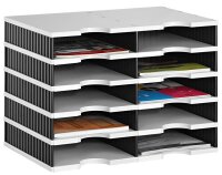 styro Sortierstation Styrodoc grau/schwarz mit 10...