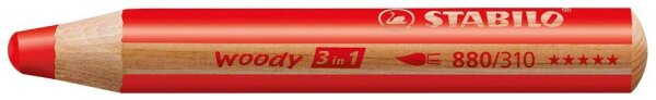 STABILO woody 3 in 1 Buntstift rot, 1 St.