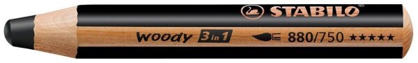 STABILO woody 3 in 1 Buntstift schwarz, 1 St.