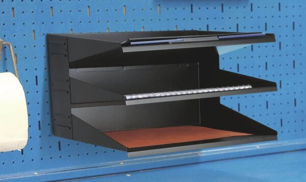 DURABLE Sortierstation schwarz mit 3 Fächern