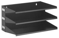 DURABLE Sortierstation schwarz mit 3 Fächern