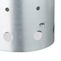 relaxdays Anzündkamin XL silber 19,5 cm