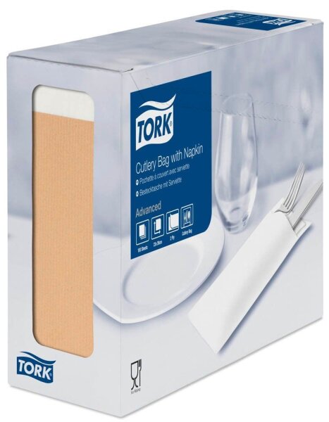 TORK Bestecktaschen braun 6,0 x 19,5 cm, 100 St.