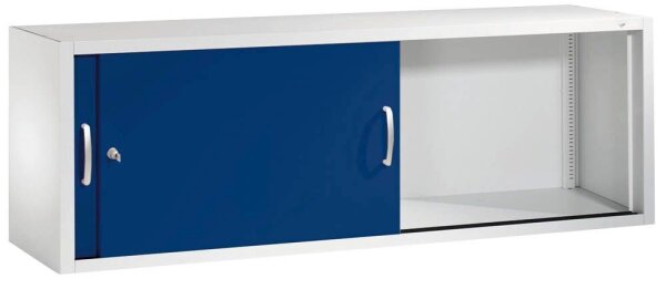 CP Aufsatz-Schiebetürenschrank C 2000 Acurado, 2144-00 S10033 lichtgrau, enzianblau keine Fachböden 160,0 x 40,0 x 50,0 cm