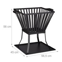 relaxdays Feuerkorb XL schwarz