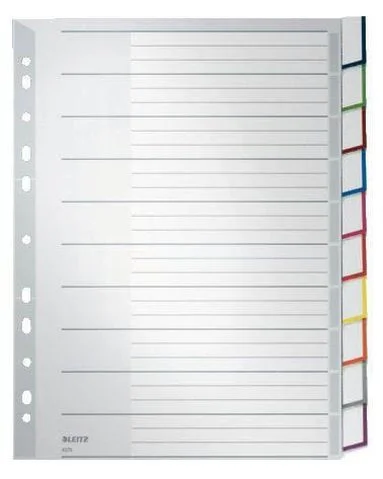 LEITZ Ordnerregister DIN A4 Vollformat, Überbreite...