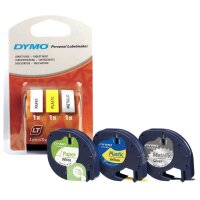 DYMO Schriftbänder LetraTag 91241 S0721800, 12 mm,...
