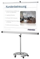FRANKEN Stativleinwand MOBIL 1:1, 150 x 150 cm...