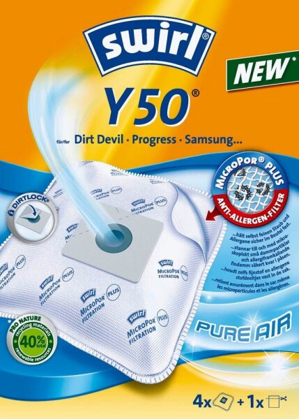 swirl® MicroPor® Plus Y 50 Staubsaugerbeutel, 4 St.