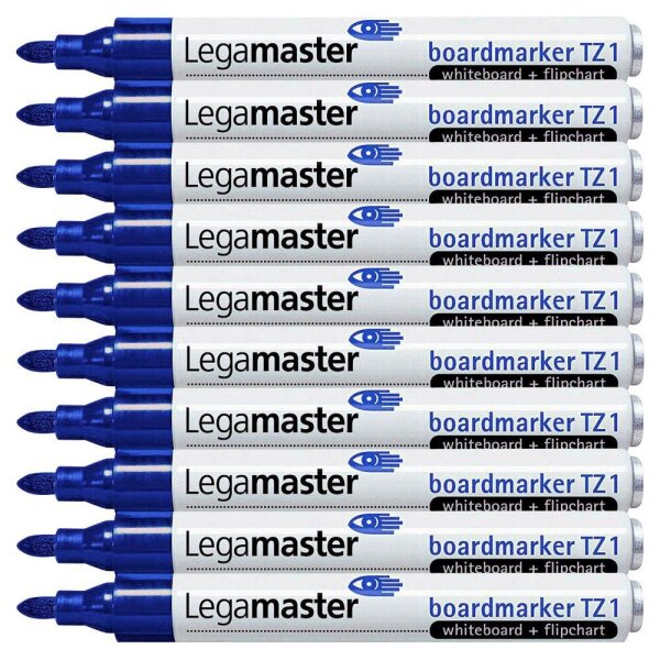 Legamaster TZ 1 Whiteboard- und Flipchart-Marker blau 1,5 - 3,0 mm, 10 St.