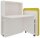 fm FLATup  Sekretär diamantweiß/ gelb rechteckig, weiß 107,0 x 41,5 - 91,0 cm