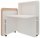 fm FLATup  Sekretär diamantweiß/ sandfarben rechteckig, weiß 107,0 x 41,5 - 91,0 cm