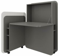 fm FLATup  Sekretär basalt/diamantweiß...