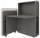 fm FLATup  Sekretär basalt/diamantweiß rechteckig, schwarz 107,0 x 41,5 - 91,0 cm