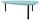 fm TRESTA Beistelltisch dreieckig abgerundet MDF-Platte pastellblau 98,0 x 91,0 x 31,0 cm, 1 St.