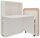 fm FLATup  Sekretär diamantweiß/ sandfarben rechteckig, weiß 107,0 x 41,5 - 91,0 cm