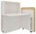 fm FLATup  Sekretär diamantweiß/ wildeiche rechteckig, weiß 107,0 x 41,5 - 91,0 cm