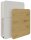 fm FLATup  Sekretär diamantweiß/ wildeiche rechteckig, weiß 107,0 x 41,5 - 91,0 cm