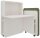 fm FLATup  Sekretär diamantweiß/ dunkelgrün rechteckig, weiß 107,0 x 41,5 - 91,0 cm