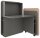 fm FLATup  Sekretär basalt/ sandfarben rechteckig, schwarz 107,0 x 41,5 - 91,0 cm