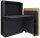 fm FLATup  Sekretär graphit/ wildeiche rechteckig, schwarz 107,0 x 41,5 - 91,0 cm
