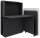 fm FLATup  Sekretär graphit/ diamantweiß rechteckig, schwarz 107,0 x 41,5 - 91,0 cm