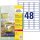 AVERY Zweckform wetterfeste Folienetiketten L4778REV-20 weiß 45,7 x 21,2 mm, 20 Blatt