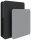 fm FLATup  Sekretär graphit/ hellblau rechteckig, schwarz 107,0 x 41,5 - 91,0 cm