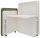 fm FLATup  Sekretär diamantweiß/ dunkelgrün rechteckig, weiß 107,0 x 41,5 - 91,0 cm