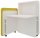 fm FLATup  Sekretär diamantweiß/ gelb rechteckig, weiß 107,0 x 41,5 - 91,0 cm